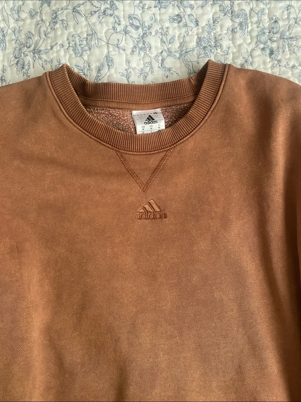 adidas Men's Rust Brown Crewneck Sweatshirt